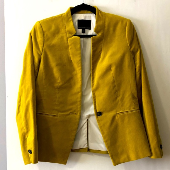 banana republic yellow blazer